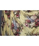 VTG Marisa Christina Yellow Shabby Floral Fully Pleated Elastic Waist Sk... - $39.64 CAD