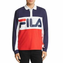 Fila Moris Logo-Print Color-Block Rugby Shirt Multicolor-Size Small - £23.67 GBP