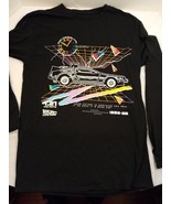 Back to the Future Universal Studios Black Delorean Long Sleeve T-Shirt Med - £11.62 GBP