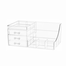 Stackable Clear Makeup Organizer with 3 Drawers - $52.46