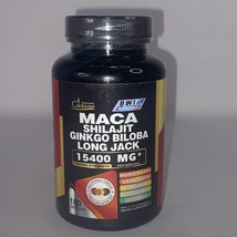 Organic Cadane Dietary Supplement Maca Shilajit Ginkgo Biloba Long Jack 180 Ct - £6.99 GBP