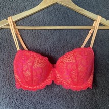 Victoria Secret Date Push Up Red Pink Multiway Padded Underwire Bra 32DD... - £14.54 GBP