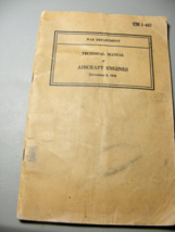1941 Technical Manual For Aircraft Engines - $460.95 MXN