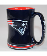 New England Patriots Coffee Mug Embossed Logo 2016 Officially NFL Licens... - $18.26 CAD