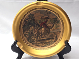Handmade 7&quot; Cigar Ashtray - Decoro Giotto Italy Florentine 6732 Hunting ... - $352.51 MXN