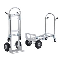 VEVOR Aluminum Folding Hand Truck, 2 in 1 Design 1000 lbs Capacity, Heav... - £199.91 GBP