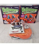 SET OF 2 Halloween Pumpkin &amp; Ghost Face Sticker Foam Board Decoration Cr... - $19.79