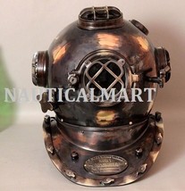 NauticalMart Copper &amp; Brass Scuba Vintage U.S Navy Mark V Diving Divers Helmet  - £239.78 GBP