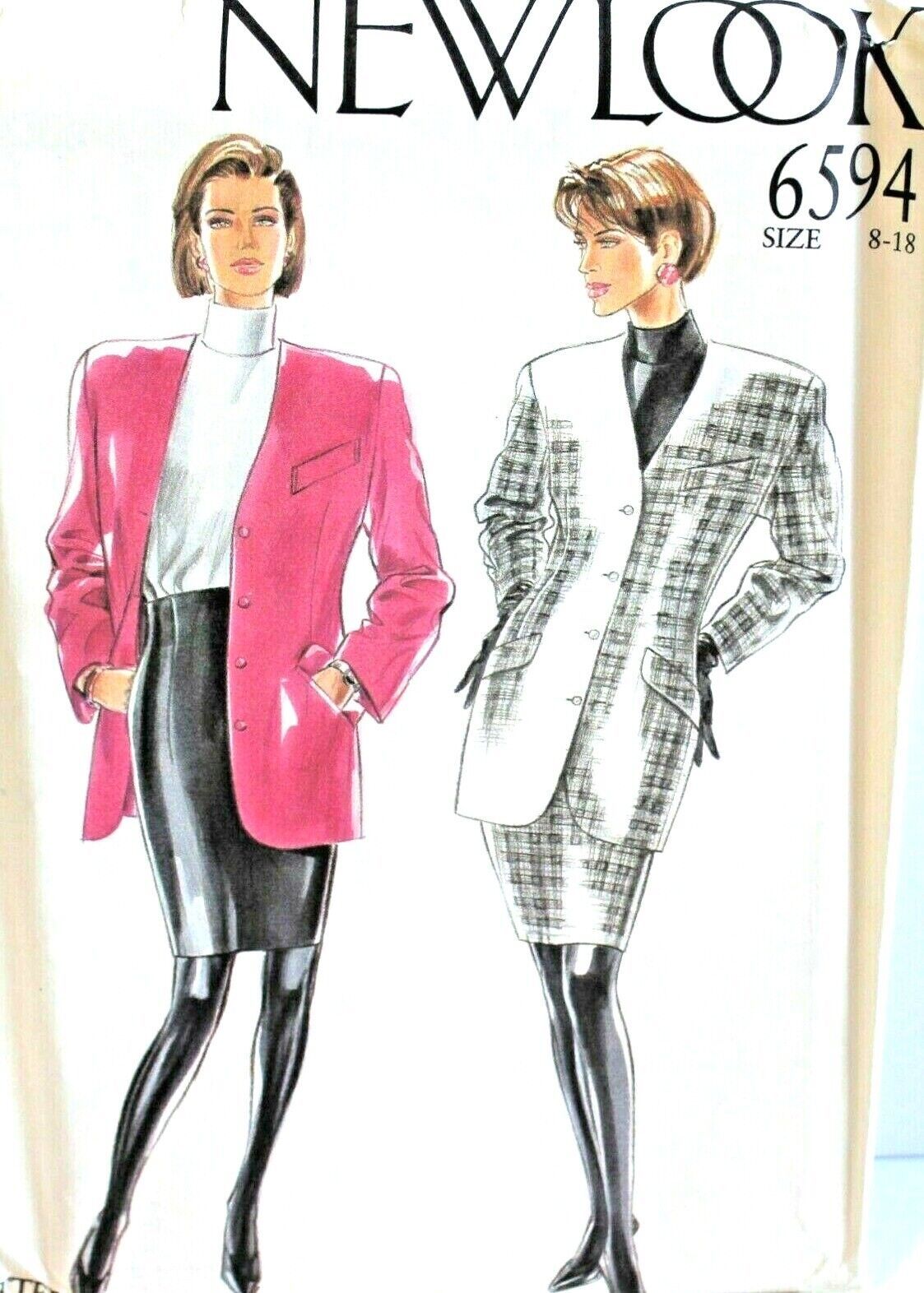 Primary image for New Look 6594 Sewing Pattern Jacket Skirt Sizes 8-18
