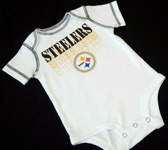Baby Boy&#39;s Pittsburgh Steelers Bodysuit Outfit  0-3 &amp; 6-9 Months NEW Inf... - £11.83 GBP