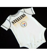 Baby Boy&#39;s Pittsburgh Steelers Bodysuit Outfit  0-3 &amp; 6-9 Months NEW Inf... - £8.80 GBP