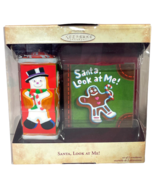 2004 Santa Look at Me! HALLMARK KEEPSAKE ORNAMENT Set of 2-Ornaments. - $4.87 CAD