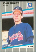 Vintage 1989 Baseball Card FLEER #602 JOHN SMOLTZ Pitcher Atlanta Braves... - $8.67