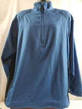 Men&#39;s Nike Golf Windbreaker Rain Jacket 1/4 Zip Large Blue - £14.25 GBP