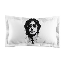 Black and White John Lennon Pillow Sham, Portrait Rock and Roll Legend, Super So - £26.34 GBP+
