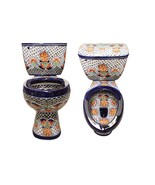 Mexican Toilet ELONGATED Comfort Height Hand Painted - Chiapas - - $1,399.00