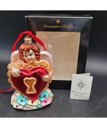 2000 Christopher Radko KEY OF L-U-V LUV Glittered Blown Glass Valentine ... - $1,369.83 MXN