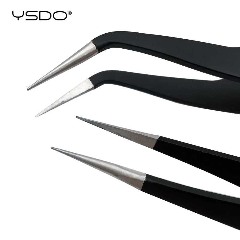 Sporting YSDO 1 pcs Eyelash Tweezers Stainless Steel Anti-static Eyelash Extensi - £23.62 GBP