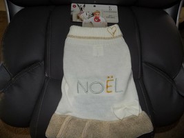 ELLEN DEGENERES WHITE-GOLD KNIT SWEATER DRESS &quot;NOEL&quot; SIZE MEDIUM NEW - $19.71