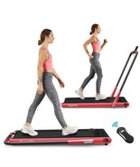 2-in-1 Folding Treadmill with Remote Control and LED Display-Red - Color... - €358,47 EUR