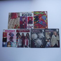 Vintage Crochet Pattern books / booklets Lot of 7 Rugs Wee Warm Ups - $13.98