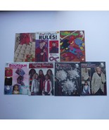 Vintage Crochet Pattern books / booklets Lot of 7 Rugs Wee Warm Ups - $13.98