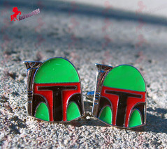 Star Wars Boba Fett White and Orange Cufflinks – Wedding, Birthday, Dad&#39;... - £3.08 GBP