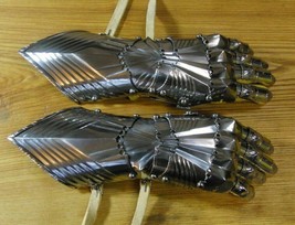 18GA Steel Medieval Knight Finger Gauntlets Armor Gloves SCA LARP new gift item - £118.05 GBP