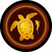 Golden Sea Turtle Spare Tire Cover ANY Size, ANY Vehicle,Trailer, Camper, RV - £88.88 GBP