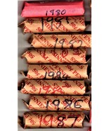 Lincoln Pennies Lot of 8 Coin Rolls of Vintage Lincoln Pennies (1980-1987) - $27.34 CAD