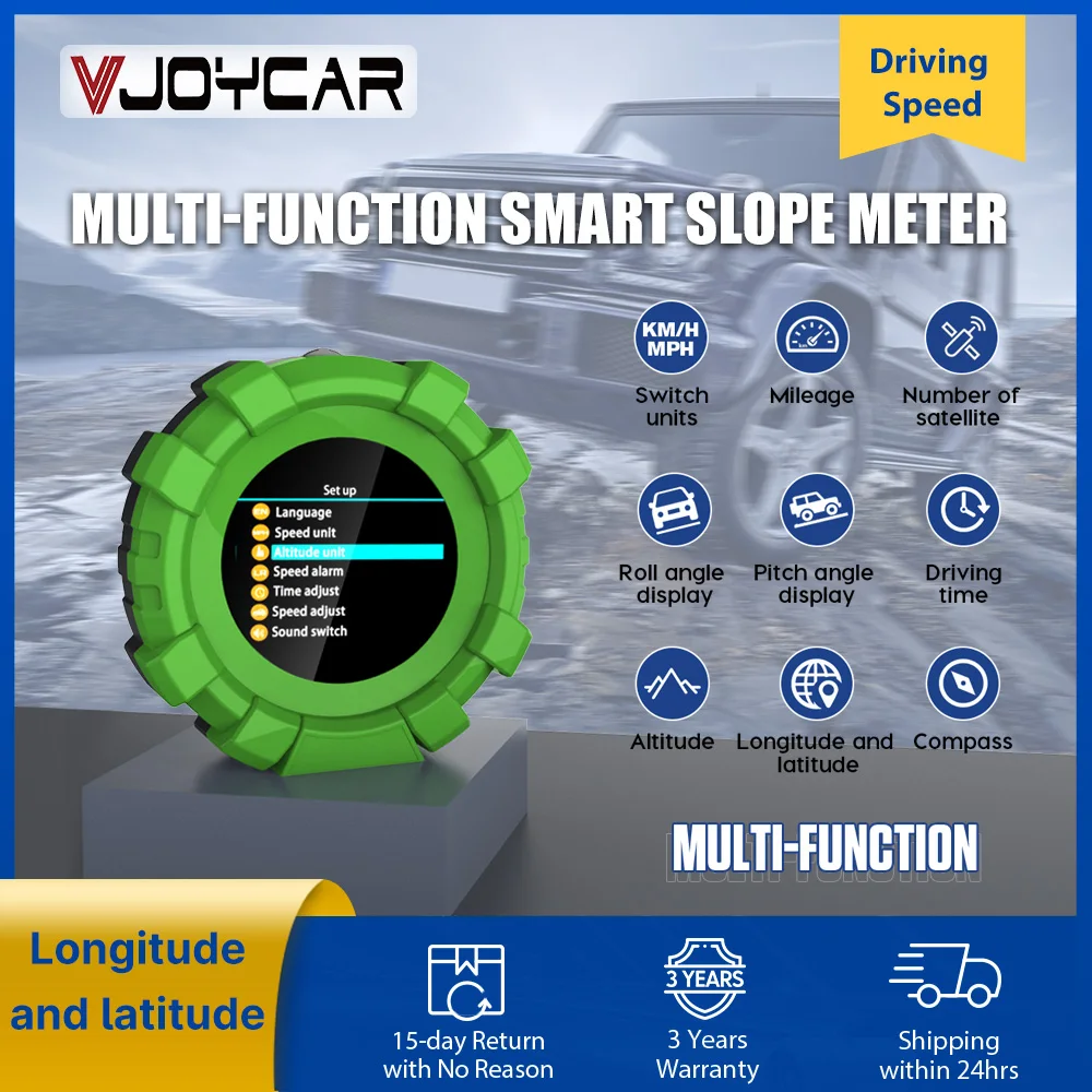 2023 Car Inclinometer Compass Clock GPS Digital Speed HUD Gauge Off-road Vehicle - £51.66 GBP