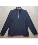 Orvis Sweatshirt Women&#39;s S Navy Zipped Pocket Long Sleeve Mock Neck Quar... - $395.97 MXN