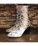 Steve Madden Women&#39;s Trent Ankle Boot fabric snake print sock like chunk... - $94.77 CAD
