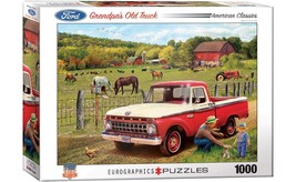 1965 Ford Pickup Red Truck Puzzle 1000 PC Jigsaw Grandpas Old Farm Barn NEW - $17.95