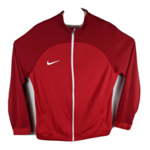 Red Nike Full Zip Light Jacket Mens Large Warm Up Running Top - $46.24