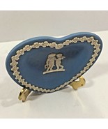 Dudson Hanley Jasperware Collection Pale Blue Heart Shaped Pin Tray  - £19.58 GBP