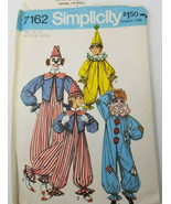 Simplicity 7162 Vintage 1970s Kids Clown Gown Costume Size 6-8 Cut Pattern - $9.45