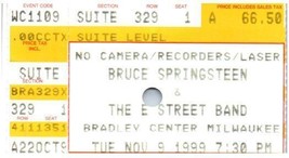 Vintage Bruce Springsteen Ticket Stub Novembre 9 1999 Milwaukee Wisconsin - £35.80 GBP