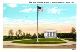 View From Entrance Warren G Harding Memorial Marion Ohio Postcard - £4.05 GBP