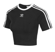 adidas 3-Stripes Baby Crop Tee Women&#39;s T-shirts Casual Sport Asia-Fit NW... - £43.71 GBP