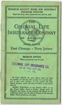Colonial Life Insurance Company Premium Receipt Book 1950 East Orange Ne... - $5.76