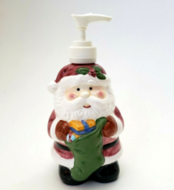 Santa Claus Soap Lotion Dispenser Kitchen Bathroom Ceramic CIC Christmas Decor - £7.16 GBP