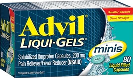 Advil Liqui-Gels Minis Pain Reliever and Fever Reducer- Pain Medicine for Adults - £19.29 GBP