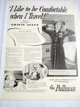 1940 Railroad Ad The Pullman Company with Gracie Allen - £7.87 GBP