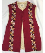 Womens Vtg Long Embroidered Vest Prior Westerns Denver SZ Small - £31.10 GBP