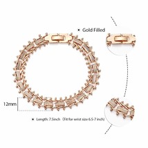 Marina Stick Beaded Chains Bracelets for Women Girl 585 Rose Gold Filled Womens  - £11.38 GBP