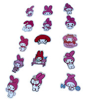 Cartoon White Bunny Assorted 3D Colorful PC Stickers 100 PCS NEW - £15.86 GBP