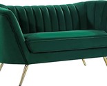 Margo Collection Modern | Contemporary Velvet Upholstered Loveseat With ... - £1,187.20 GBP