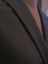 1.5yds Mens Grey Heather Pure 100% Wool Gabardine Suit Weight Year Round Fabric - £17.30 GBP