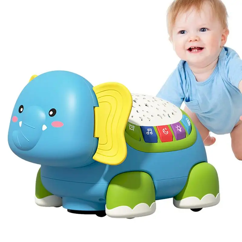 Musical Crawling Toys Lighted Educational Walking Sensory Elephant Toy Early - £23.81 GBP+